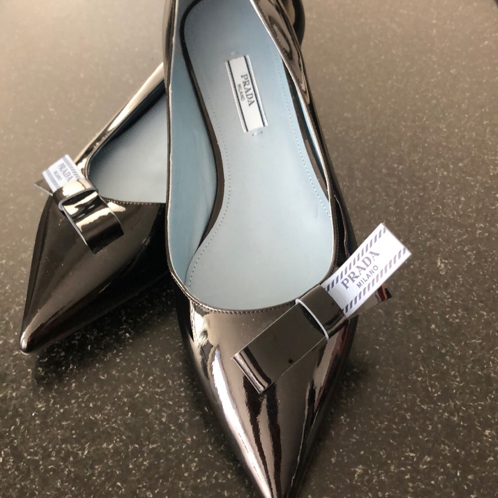2018 Prada black patent leather shoes